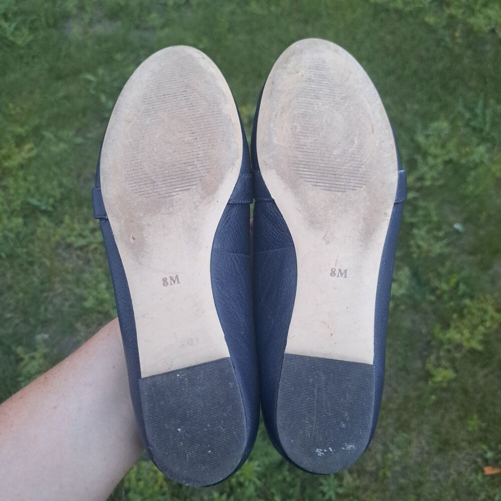 Talbots Ryan D-Ring Loafers Navy Blue Leather Womens Size 8 Casual Flats Shoes - Picture 4 of 6